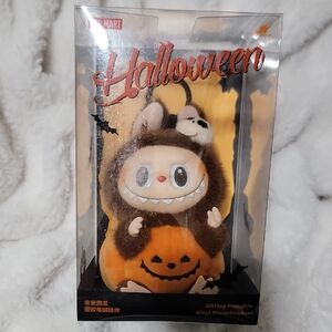 Labubu‎ Pop Mart Adorable Pumpkin Plushy Keychain